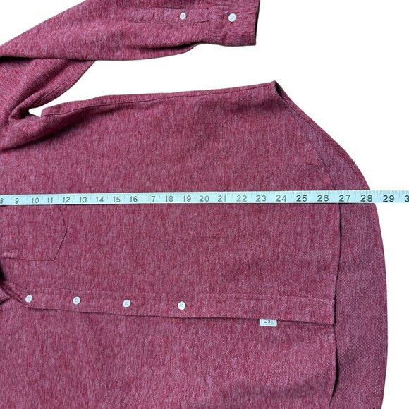 FRANK & EILEEN STYLE EILEEN BUTTON UP SHIRT FLANNEL RED HEATHERED COTTON SIZE S - Picture 10 of 10